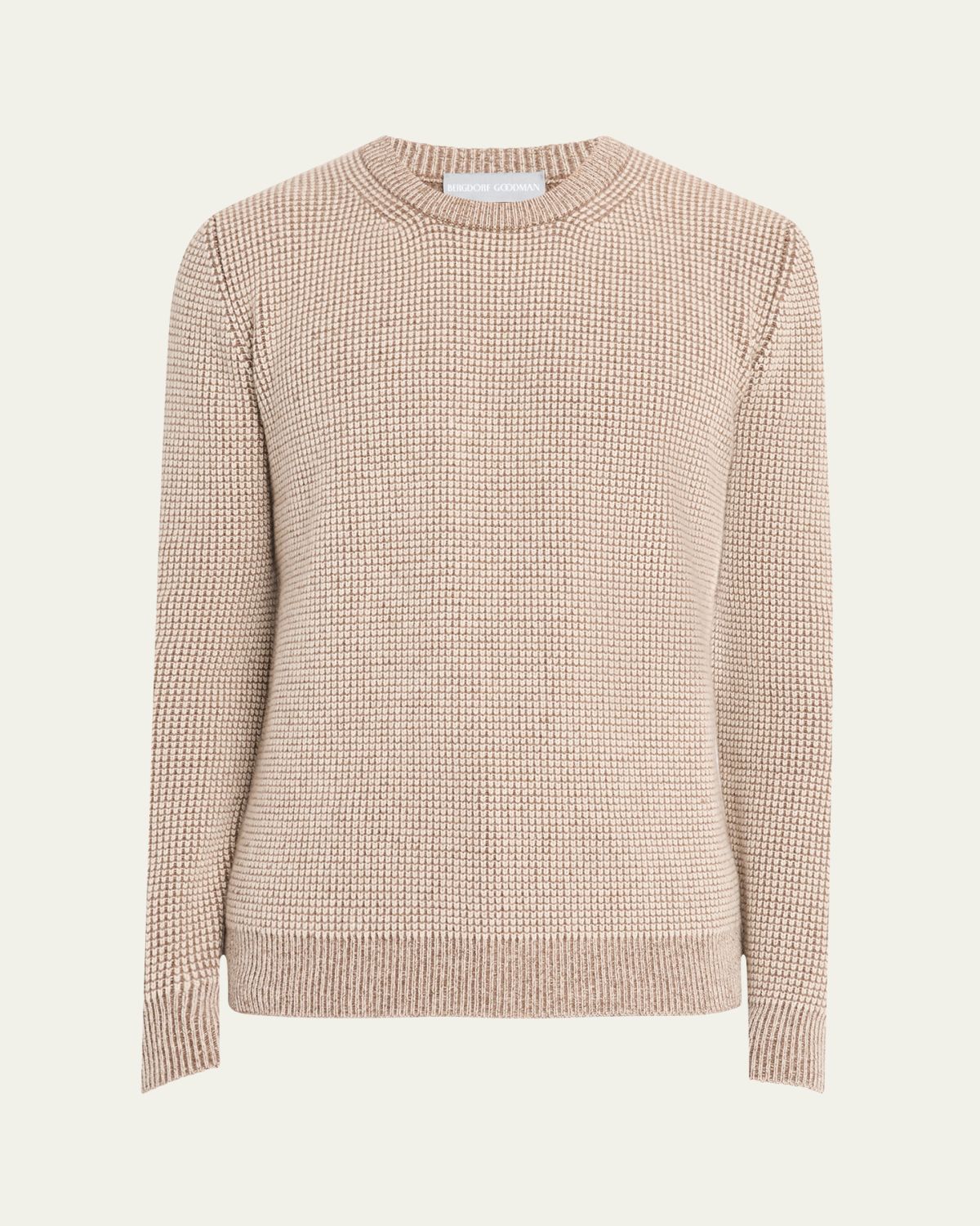 Bergdorf Goodman Men's Cashmere Novelty Knit Crewneck Sweater