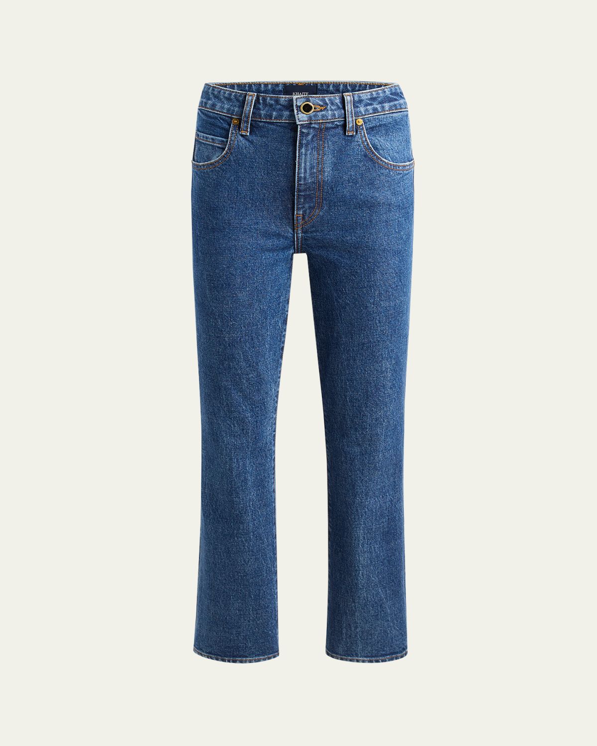 Khaite The Vivian Cropped Boot-Cut Jeans