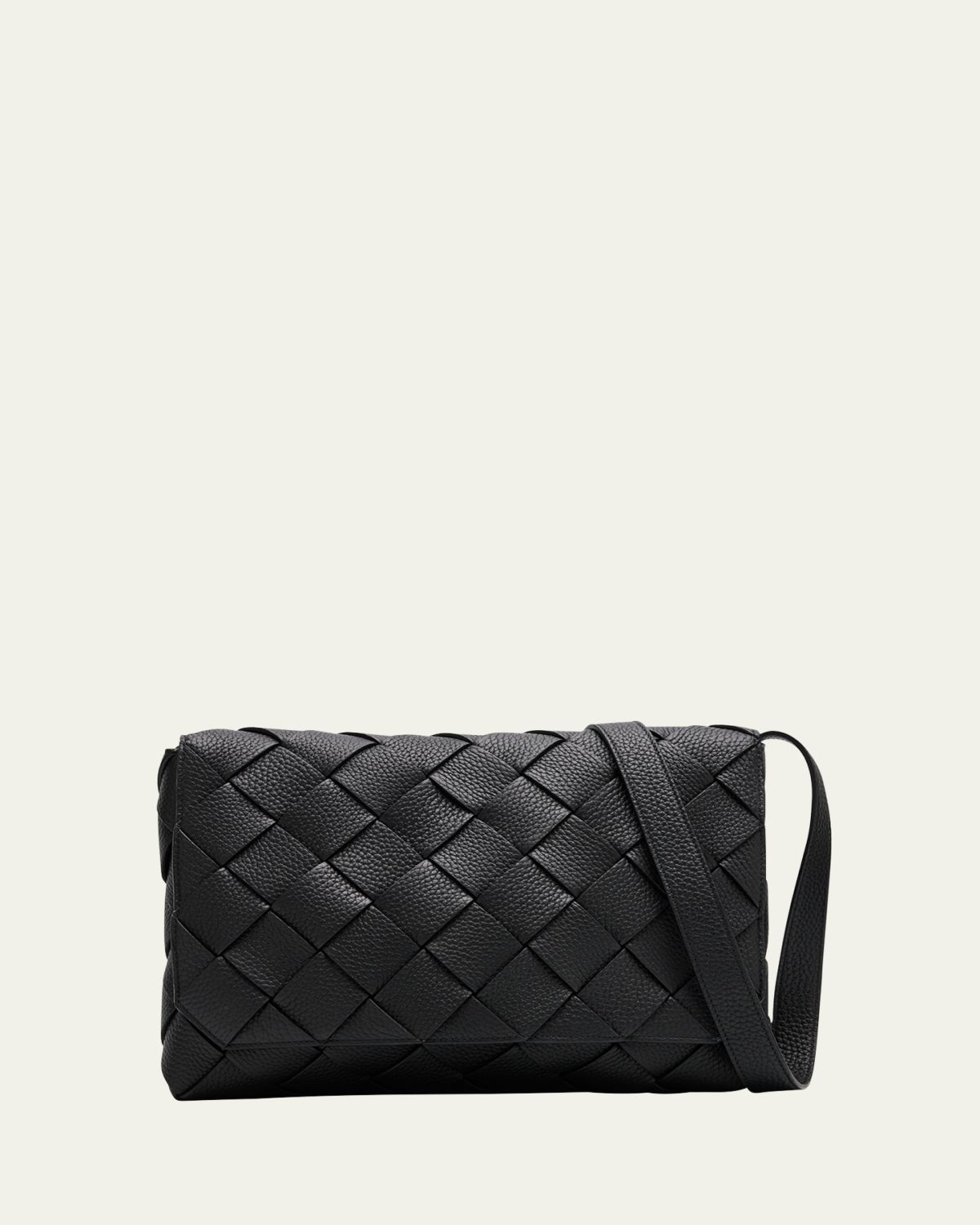 Bottega Veneta Men's Diago Large Intreccio Leather Crossbody Bag