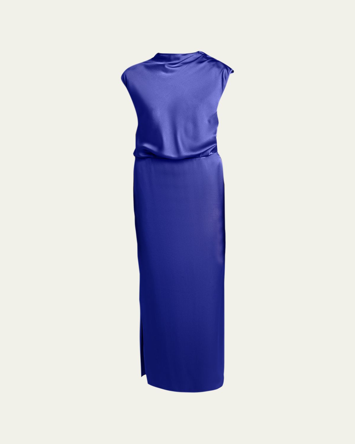 Giorgio Armani High-Neck Double Silk Satin Gown | Thumbnail 6