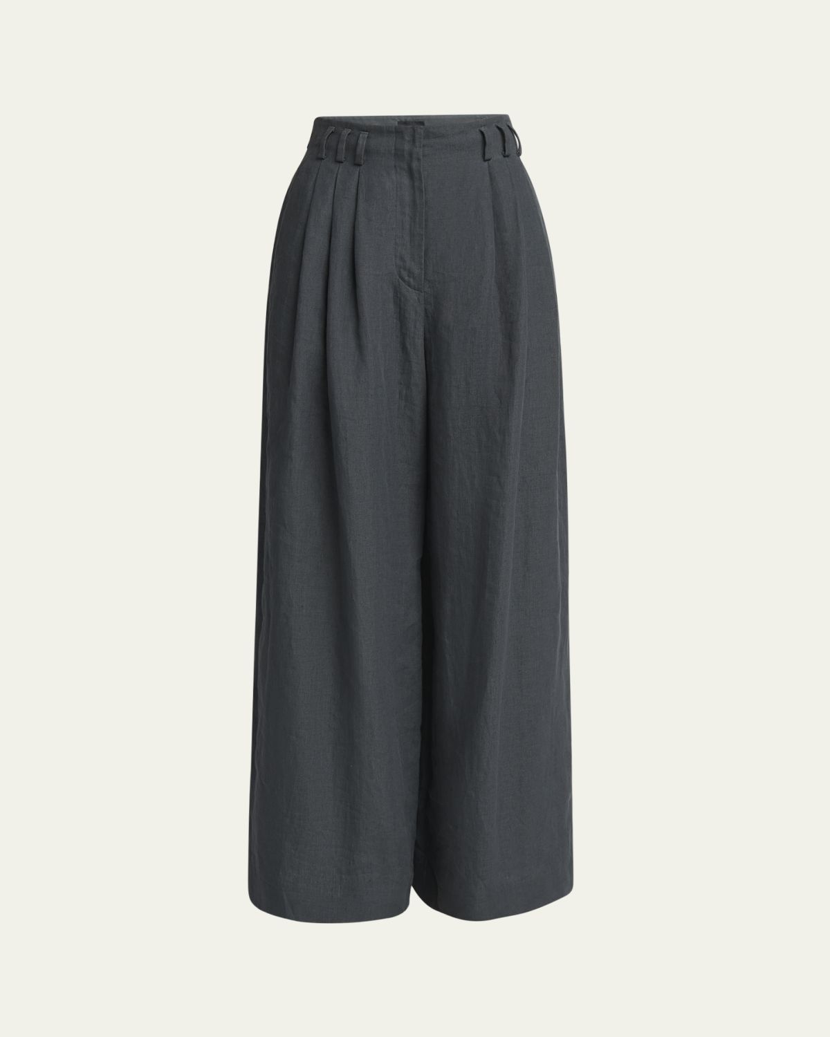 Giorgio Armani Pleated Wide-Leg Linen Trousers | Thumbnail 6