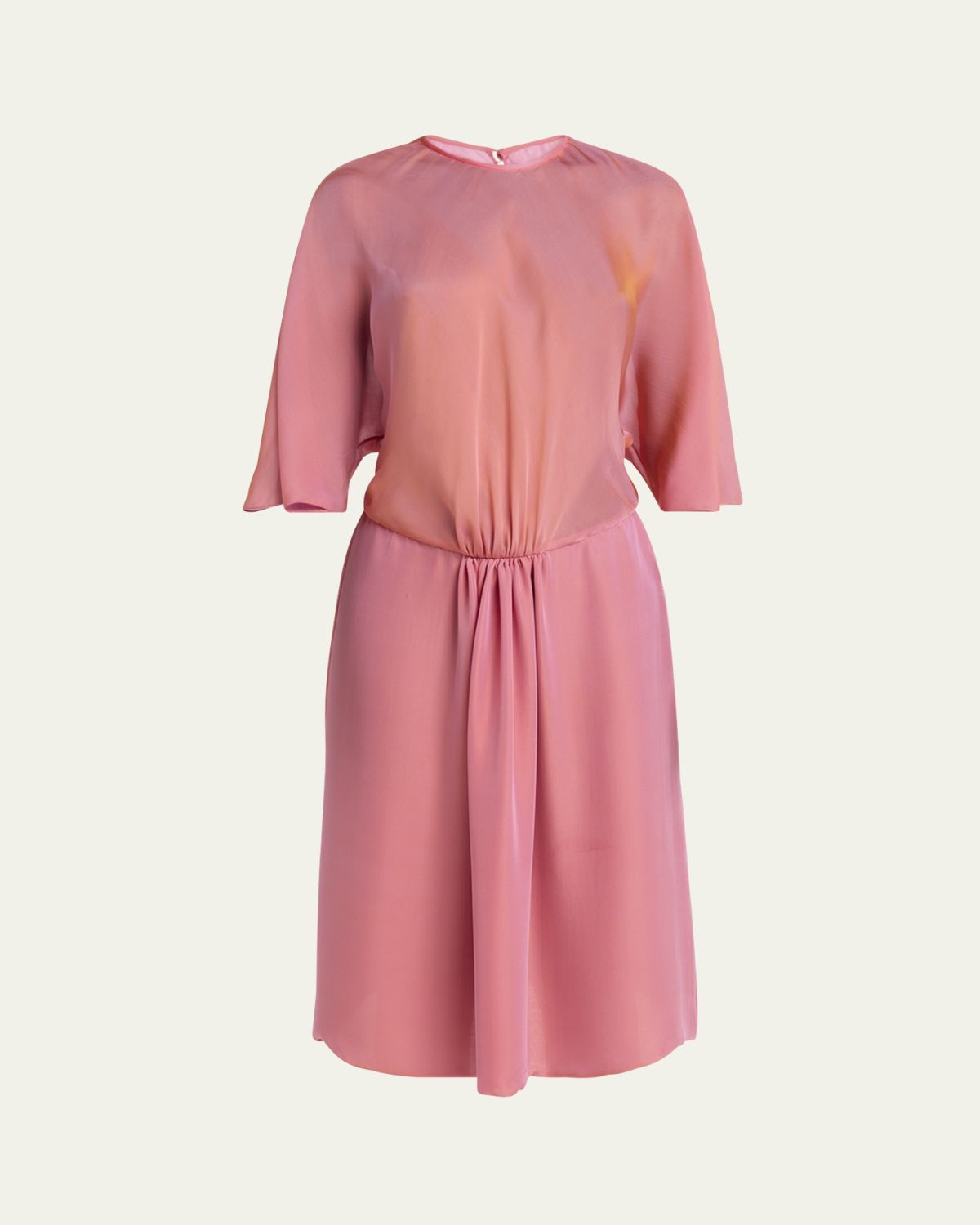 Giorgio Armani Iridescent Chiffon 3/4-Sleeve Midi Dress | Thumbnail 6 Giorgio Armani Iridescent Chiffon 3/4-Sleeve Midi Dress | Thumbnail 6