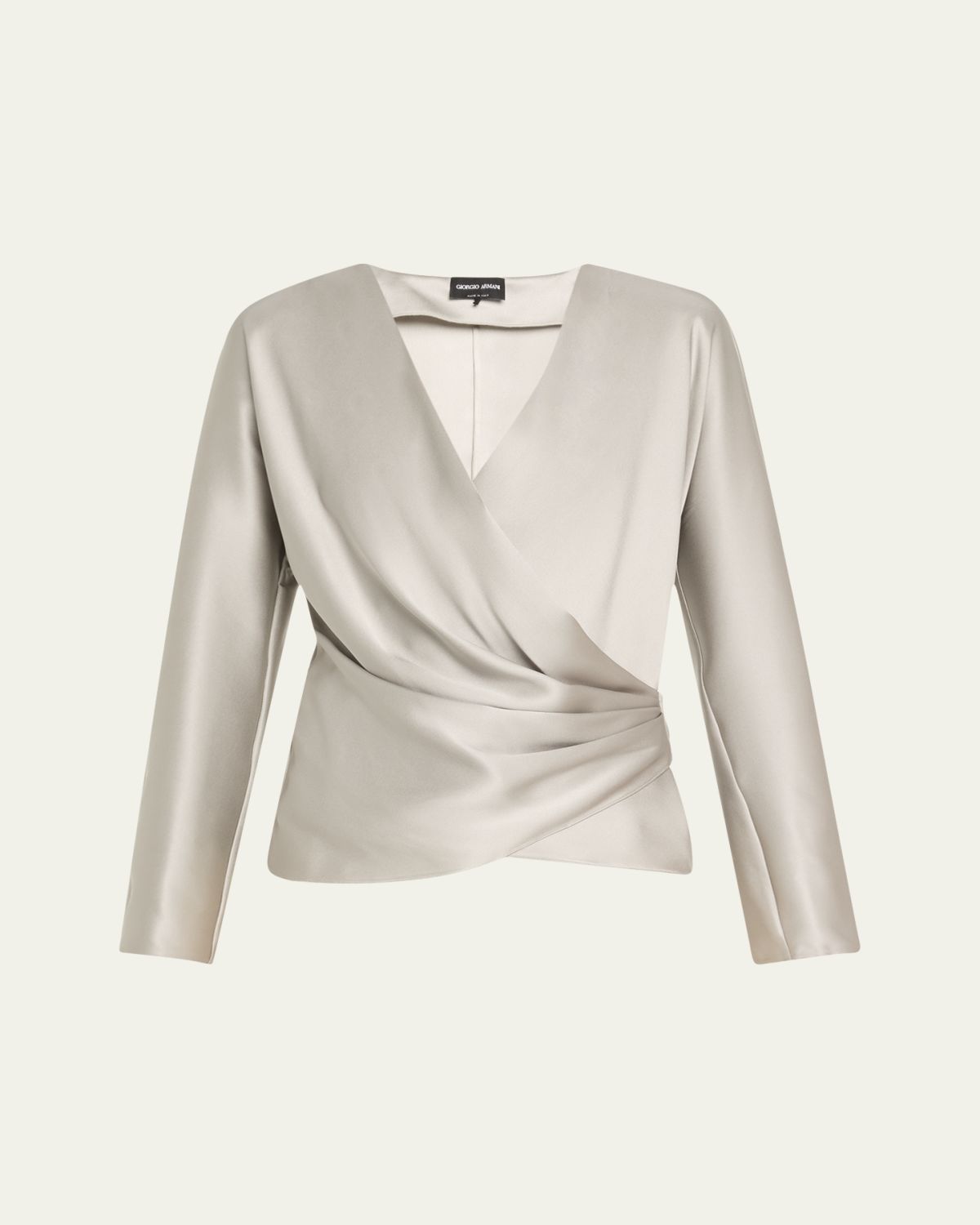 Giorgio Armani Draped Double Silk Wrap Shirt | Thumbnail 6