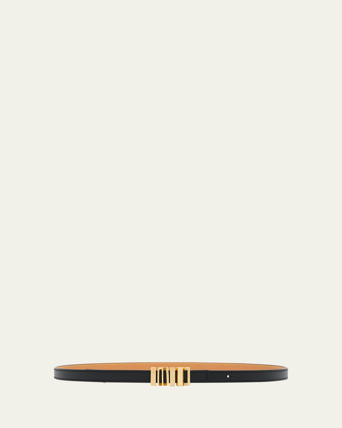 Loewe Graphic Buckle Leather Skinny Belt | Thumbnail 3