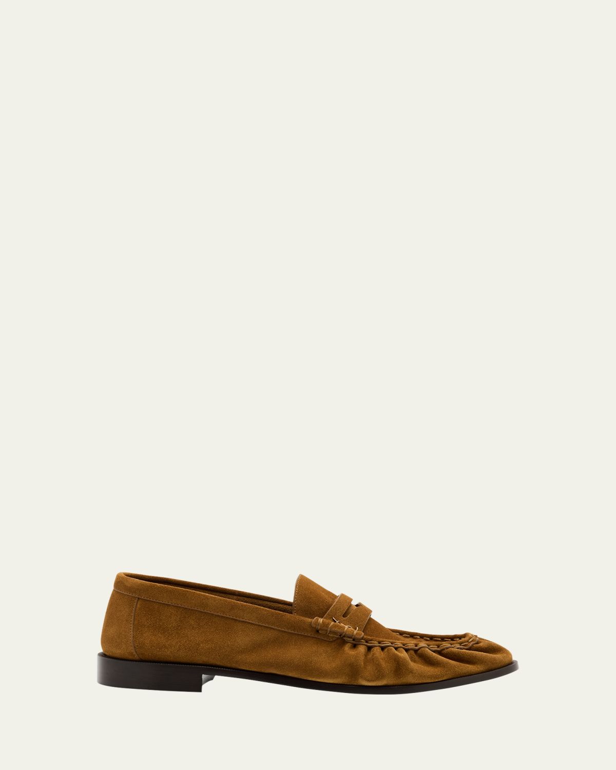 Saint Laurent Men's Limited Edition Suede YSL Penny Loafers