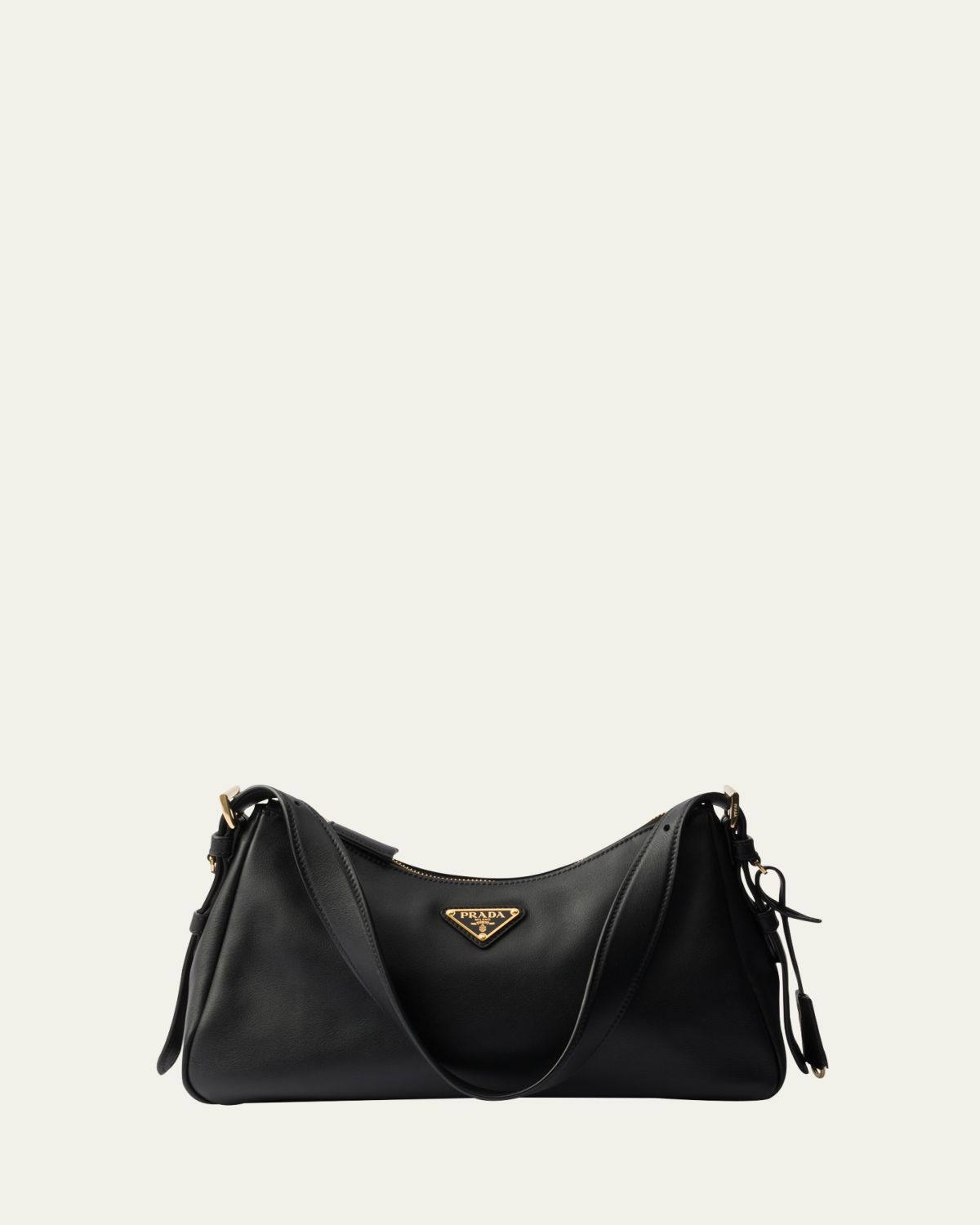 Prada Medium Aimee Zip Leather Shoulder Bag