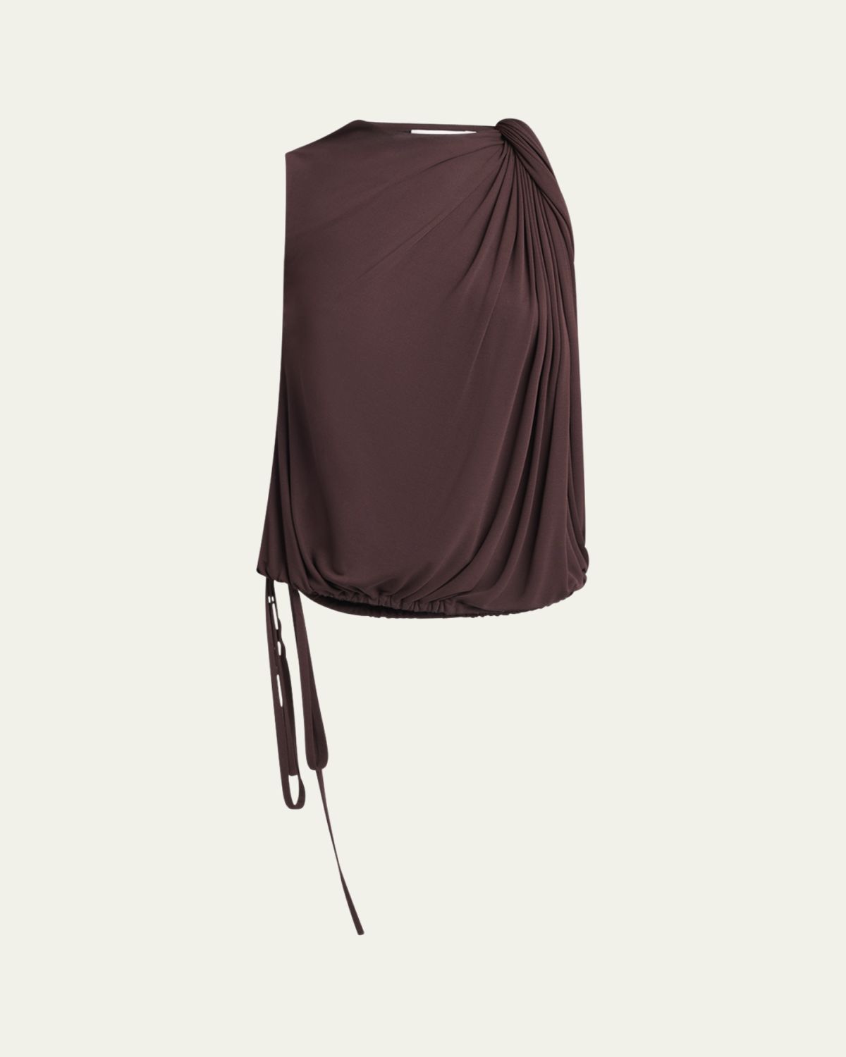 McQueen Twist Draped Jersey Top