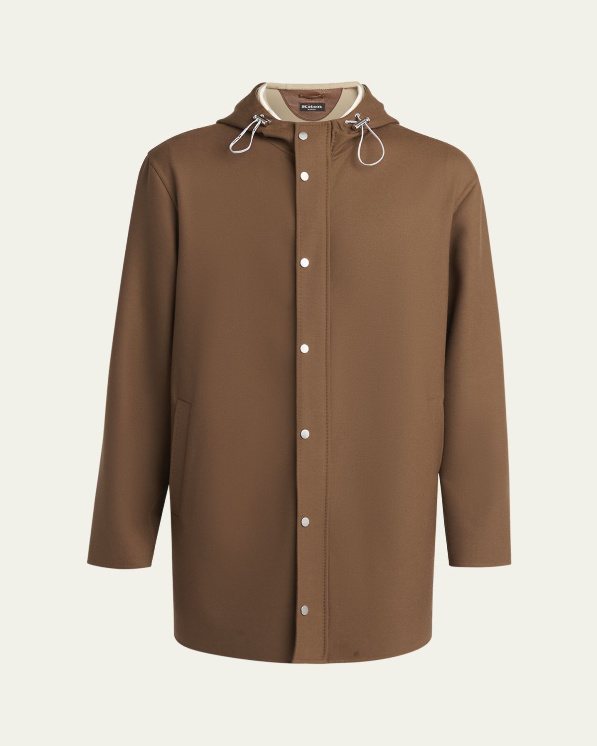 Kiton Men's Cotton Hooded Overcoat