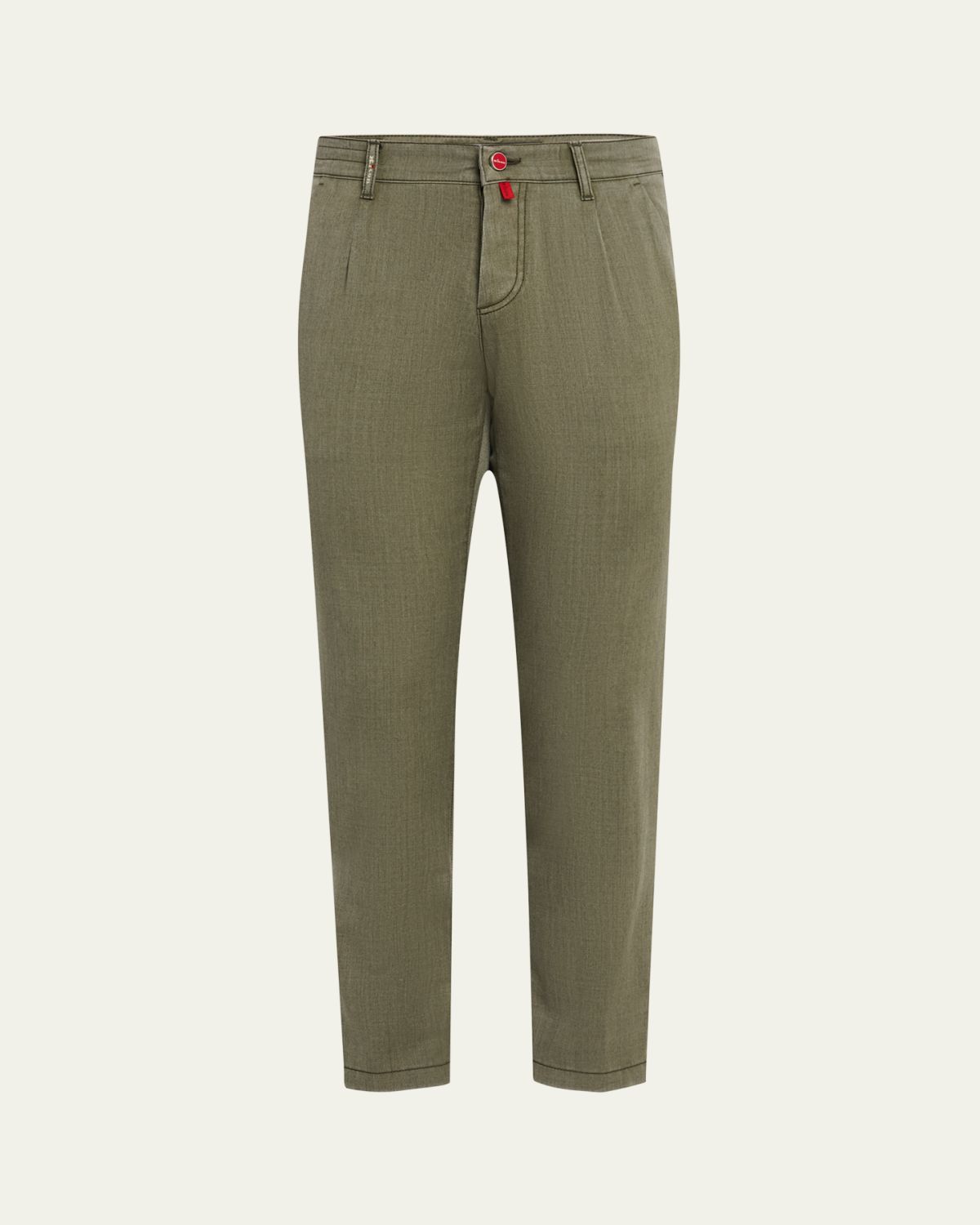 Kiton Men's Washed Wool Slim Four-Pocket Pants