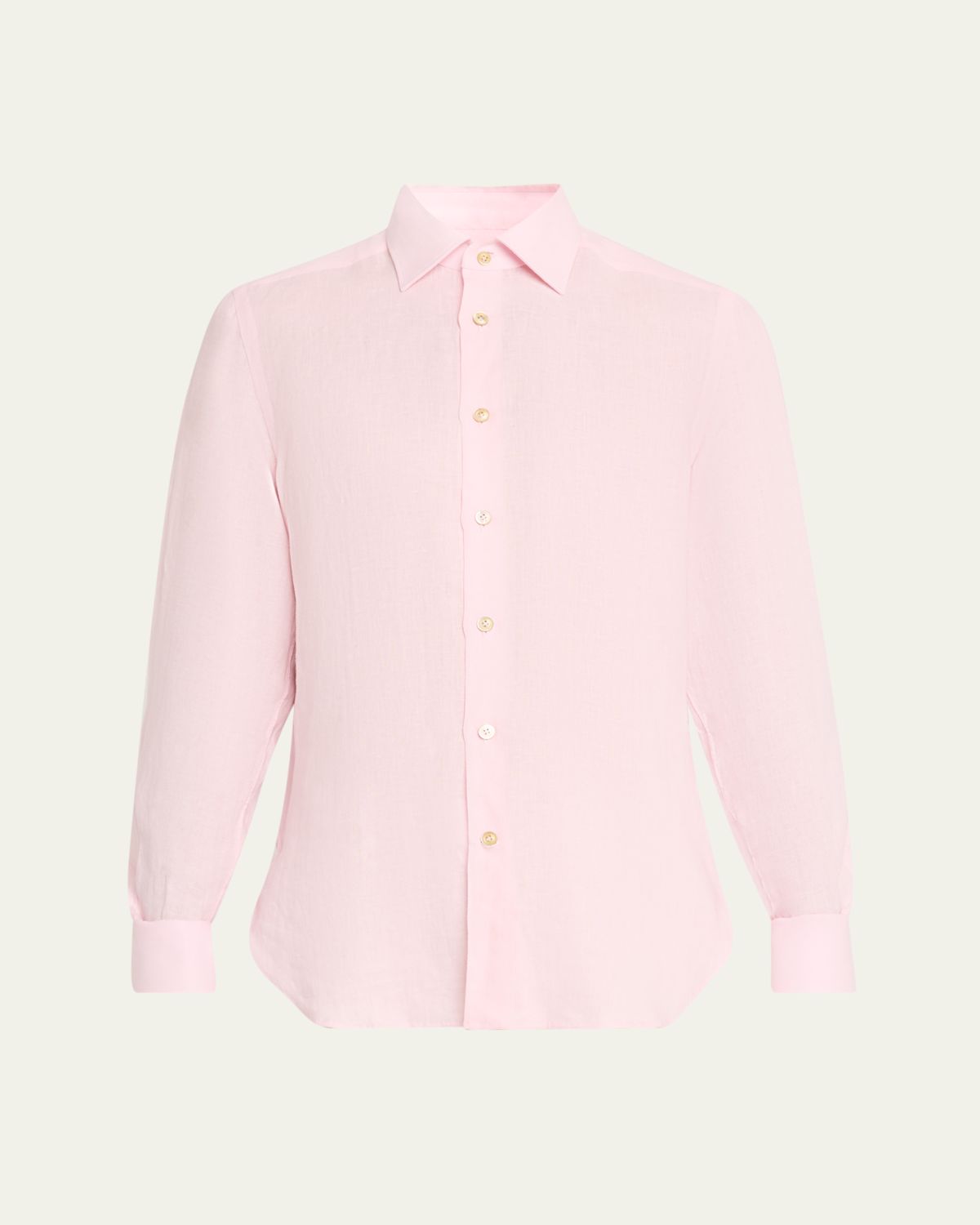 Kiton Men's Linen Sport Shirt