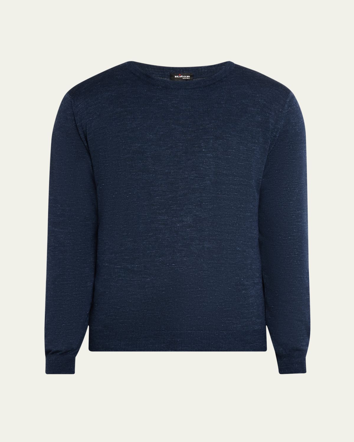 Kiton Men's Cashmere and Linen Crewneck Sweater