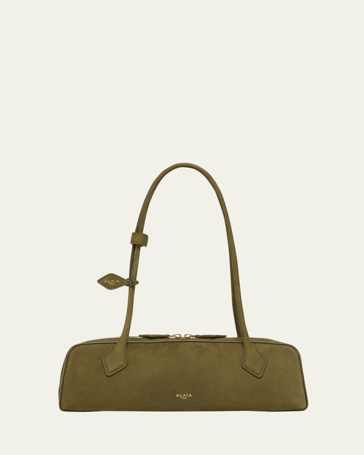 ALAÏA Le Teckel Medium Suede Shoulder Bag | Thumbnail 6