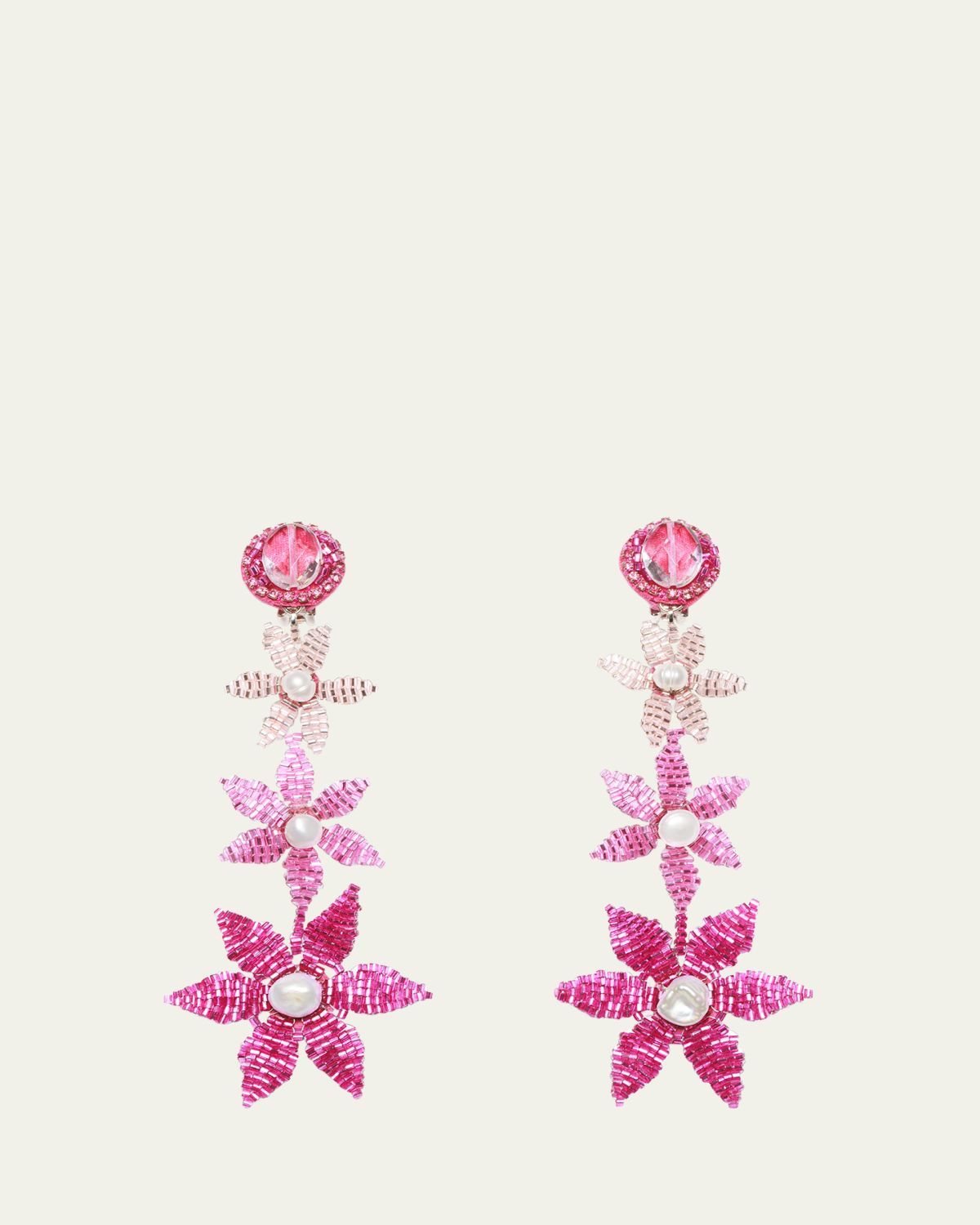 Ranjana Khan Tiered Pink Degrade Earrings - Women's Jewelry And Watches