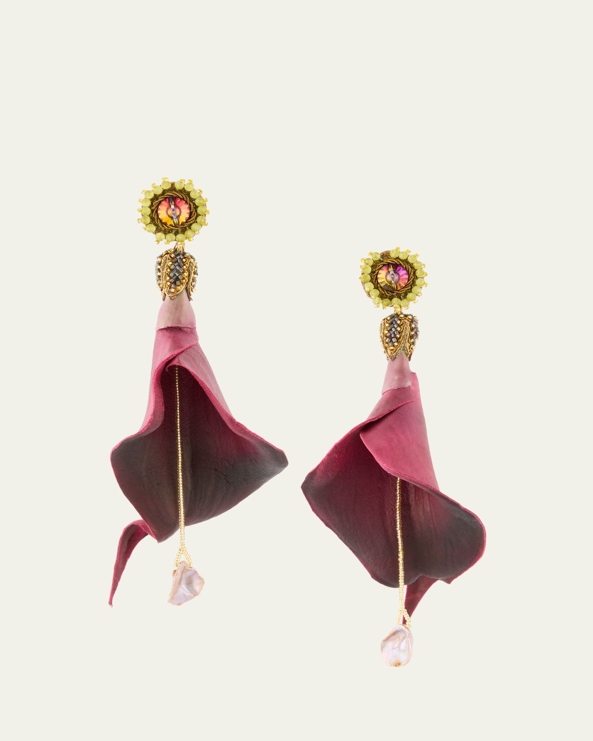 Ranjana Khan Cala White Earrings