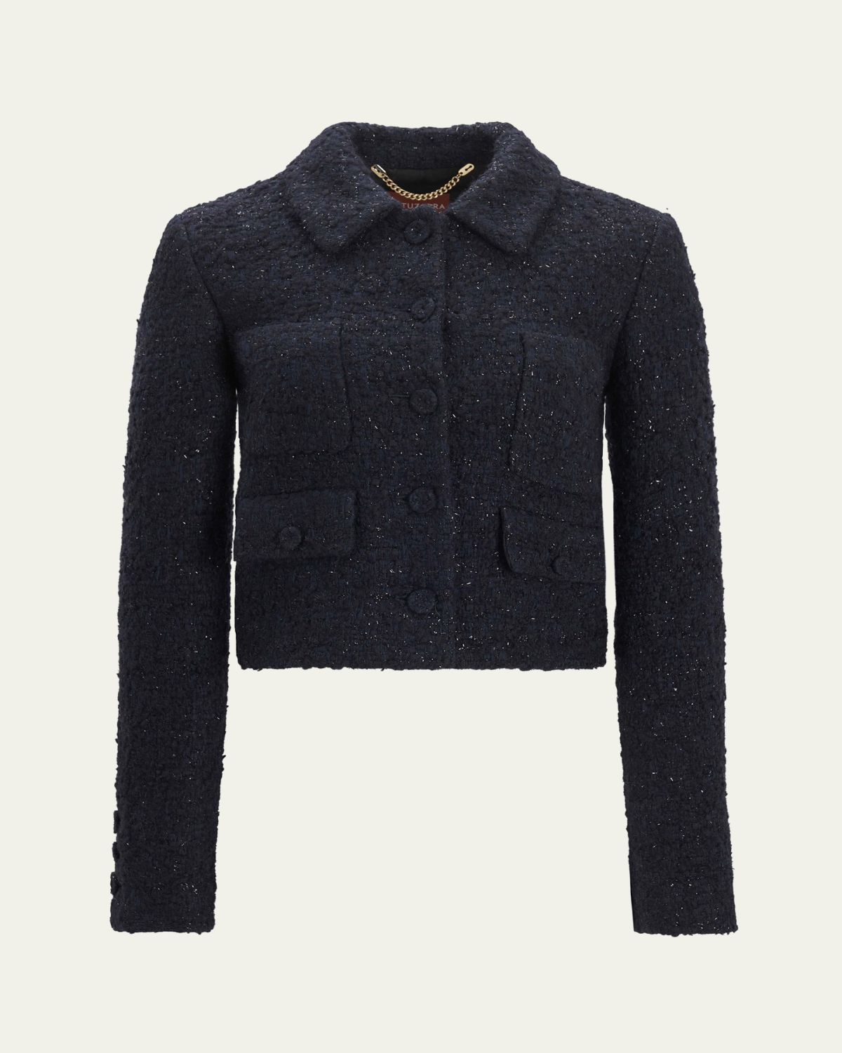 Altuzarra Astley Crop Metallic Wool Jacket