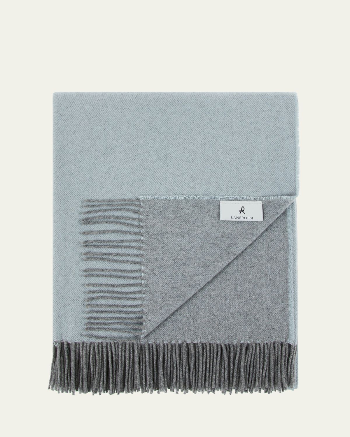LANEROSSI Everest Color Reversible Cashmere Throw, 51" x 70"