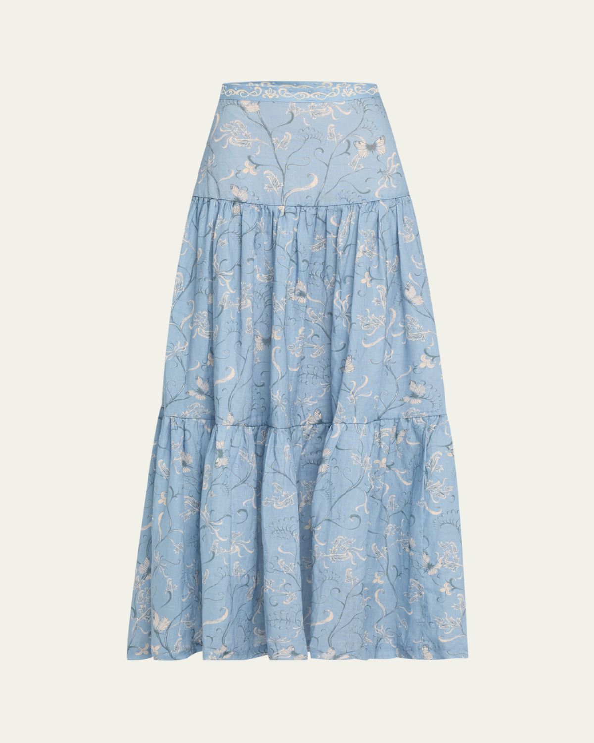 Agua by Agua Bendita Lymanopoda Anis Linen Maxi Skirt