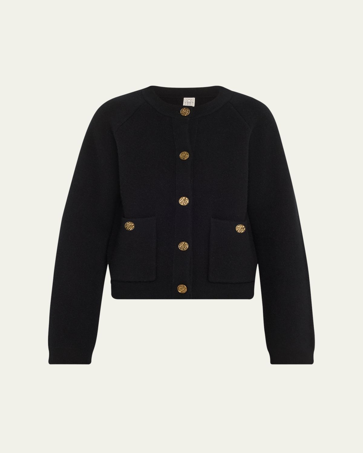 Toteme Hammered Button Wool Cashmere Cardigan