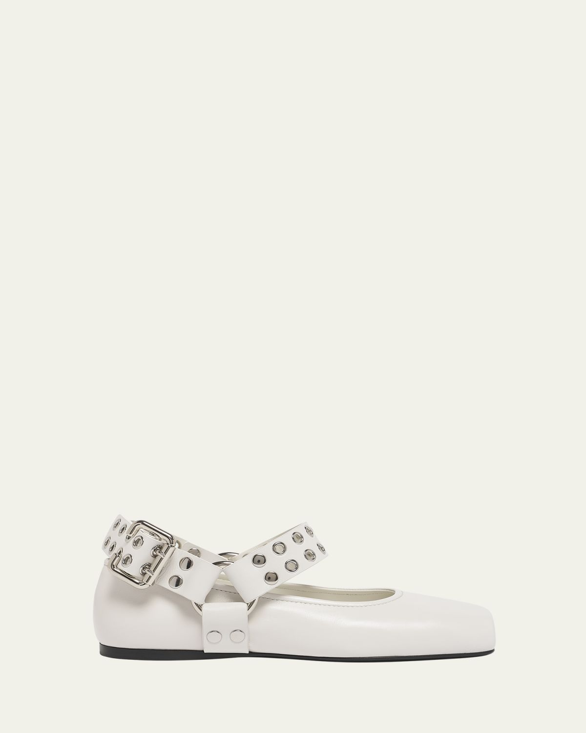 ALAÏA Leather Grommet Harness Ballerina Flats | Thumbnail 4 ALAÏA Leather Grommet Harness Ballerina Flats | Thumbnail 4