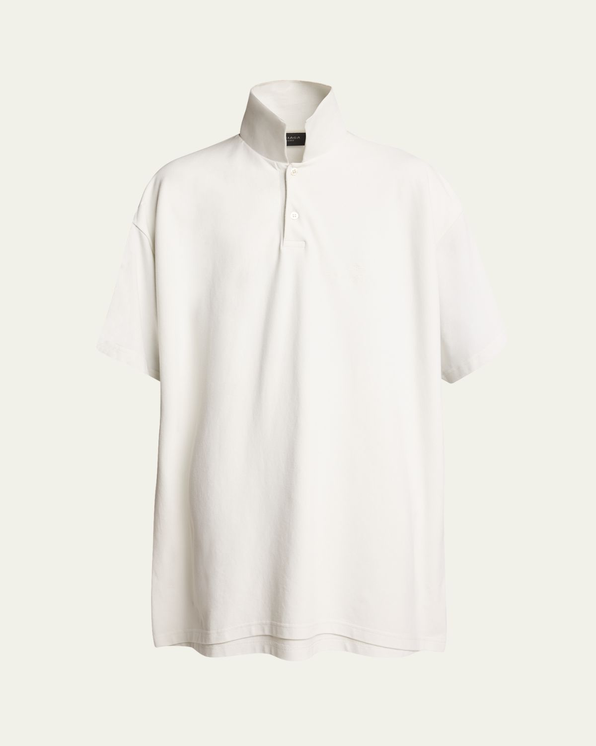Balenciaga Men's Oversized Double-Layer Polo Shirt