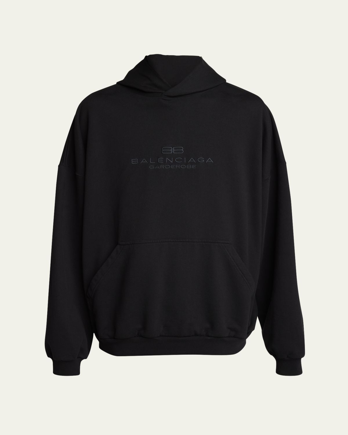 Balenciaga Men's Tonal Archetype Oversized Terry Hoodie
