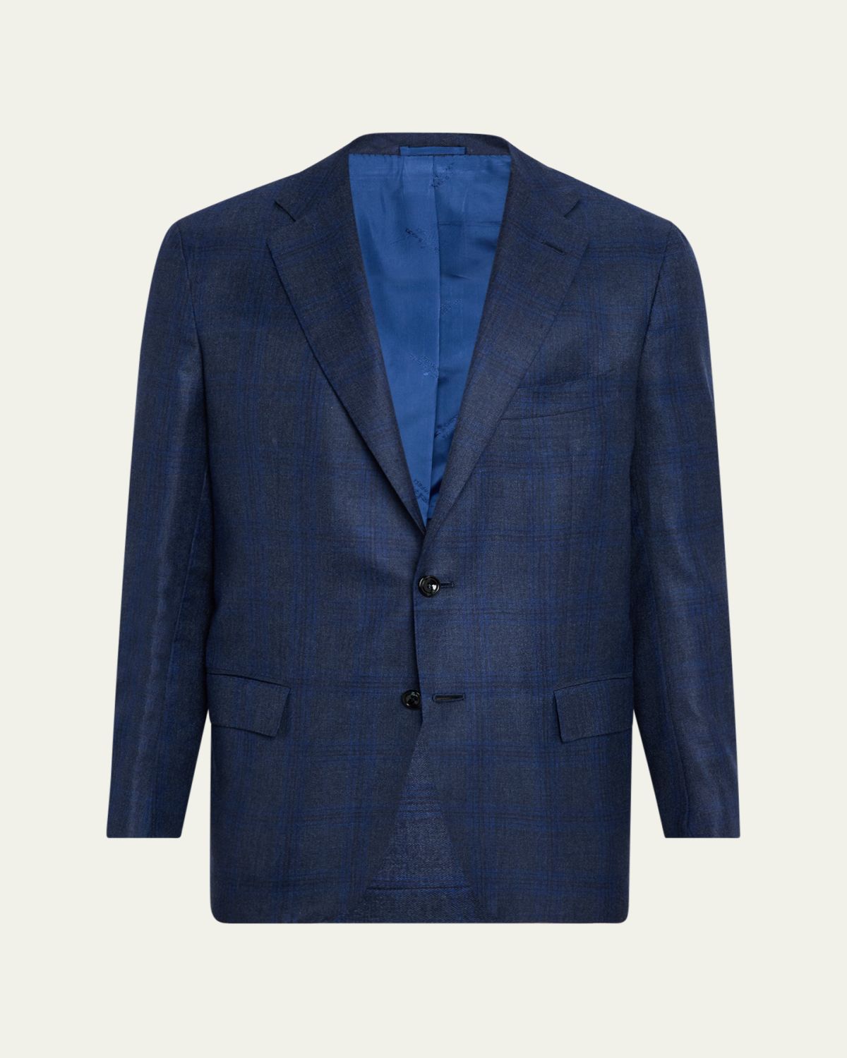 Kiton Men's Tonal Windowpane Sport Coat