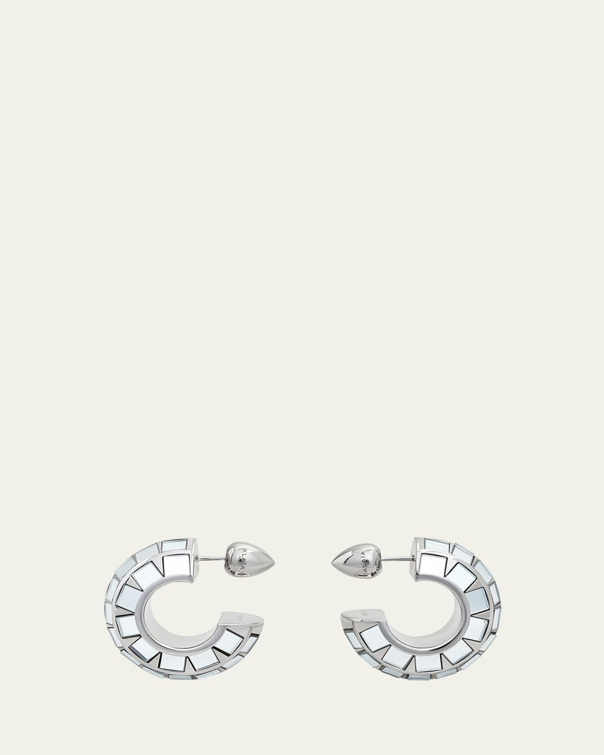 ALAIA Disco Crystal Small Hoop Earrings