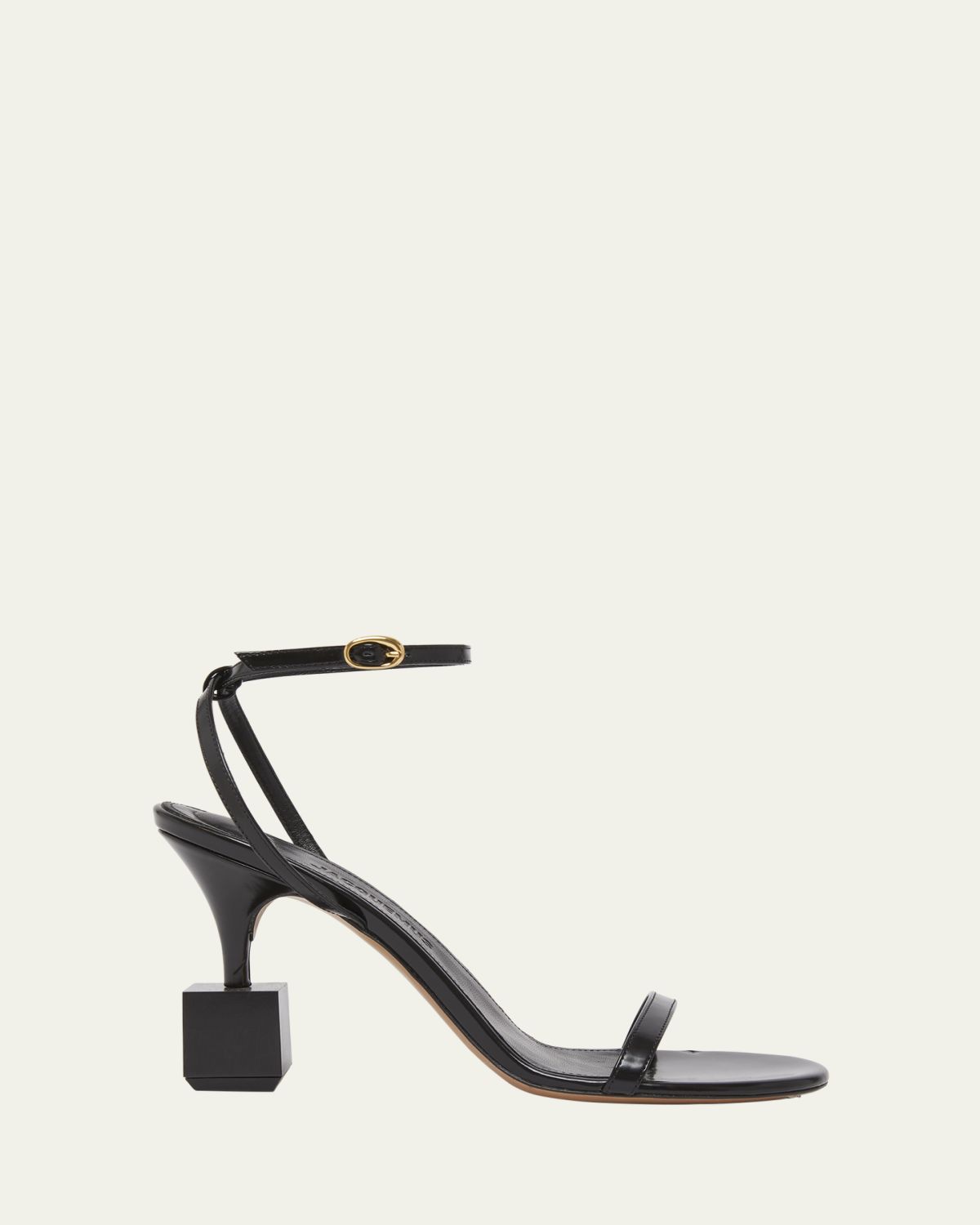 Jacquemus The Bisou Geometric Leather Sandals