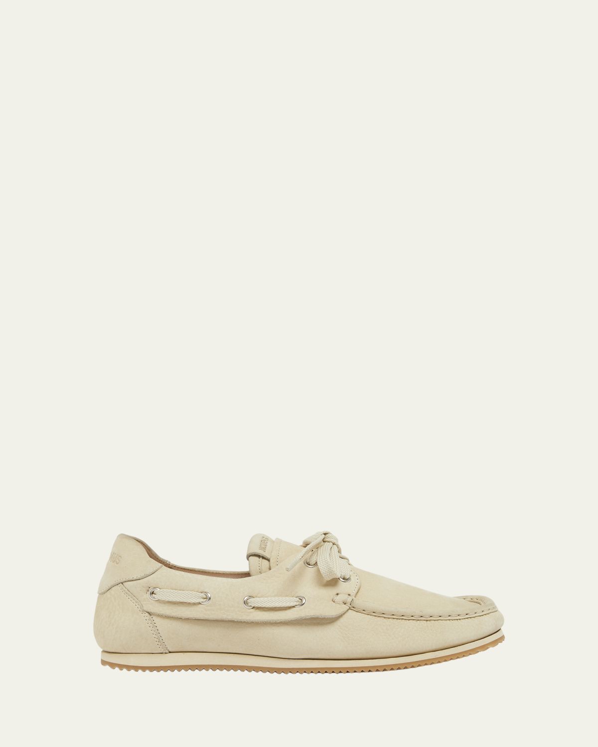 Jacquemus Moc-Toe Leather Boat Shoes