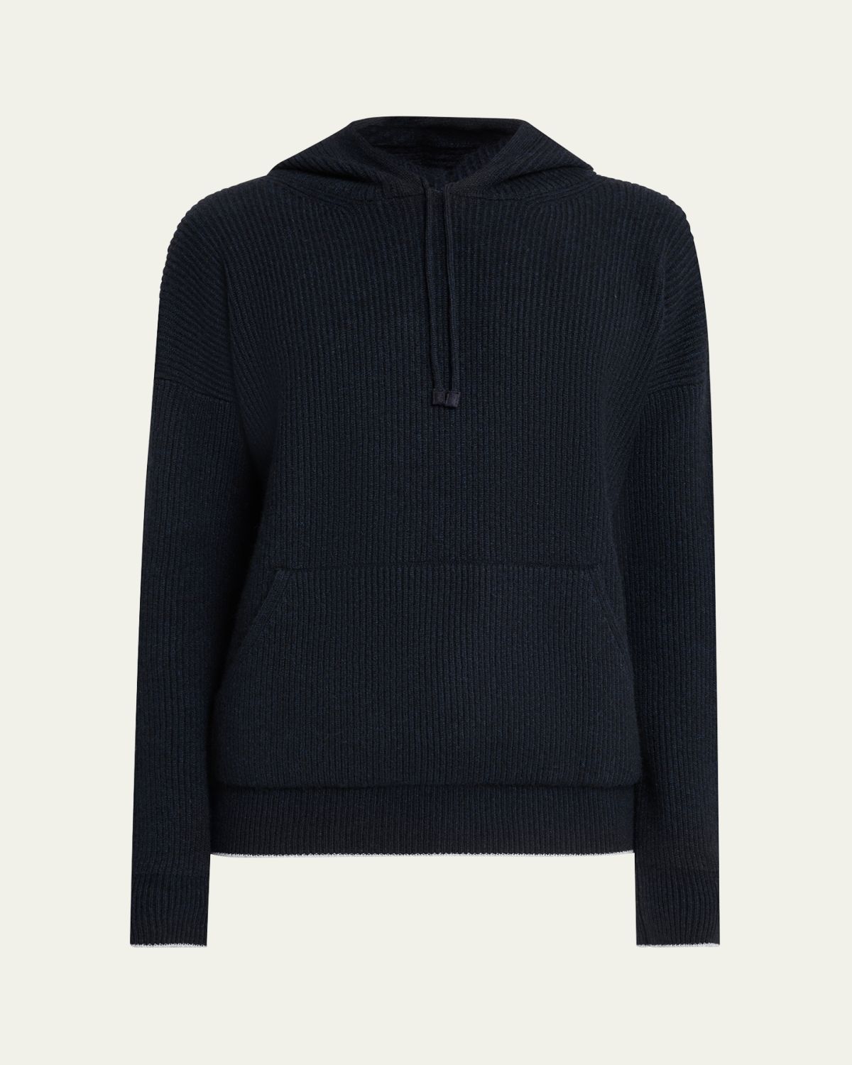 Bergdorf Goodman Men's Ribbed Silk-Cotton Hoodie