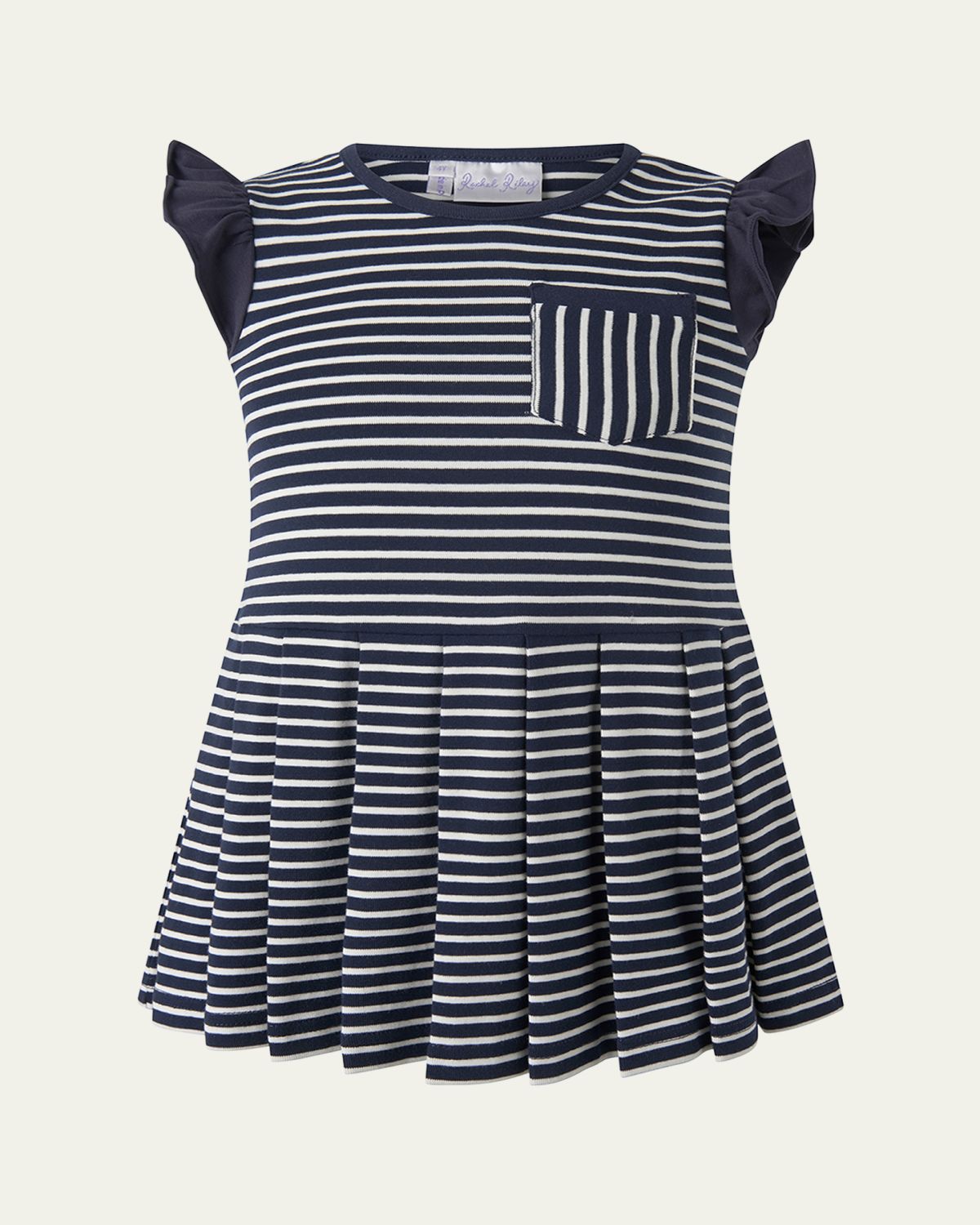 Rachel Riley Girl's Breton Striped Tennis Dress, Size 6M-24M