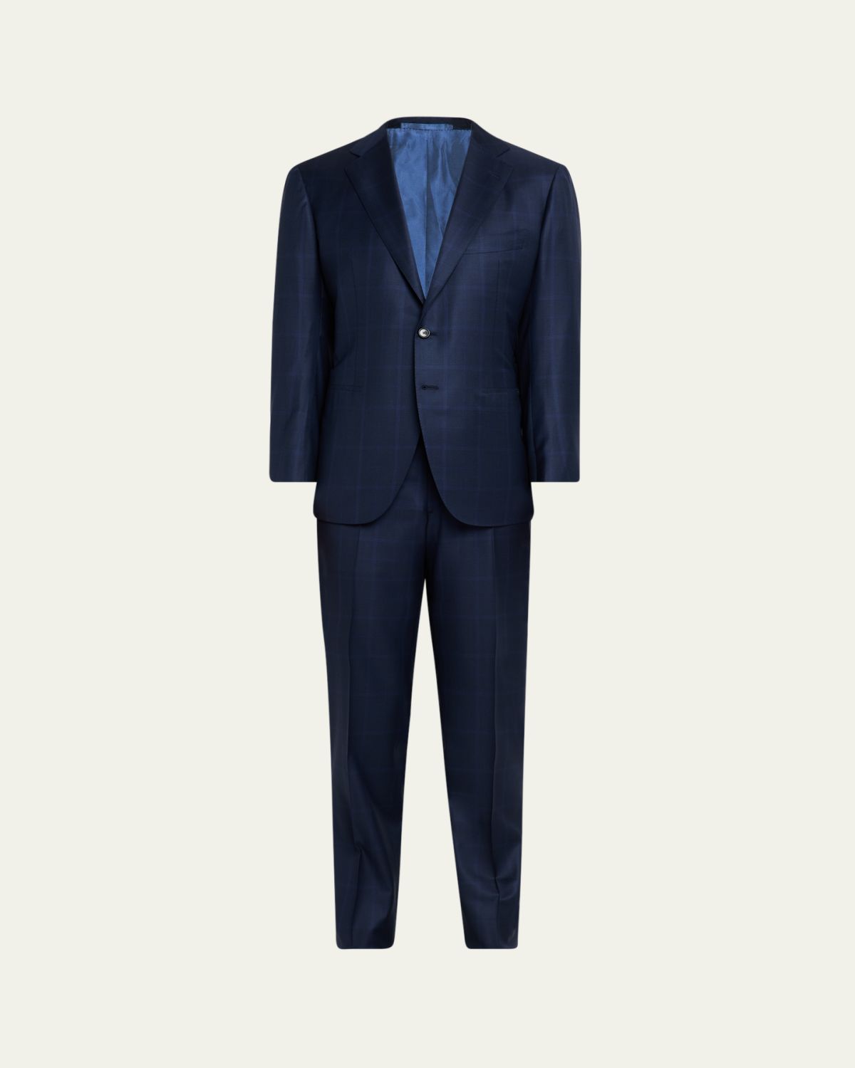 Cesare Attolini Men's Plaid Wool-Silk Suit