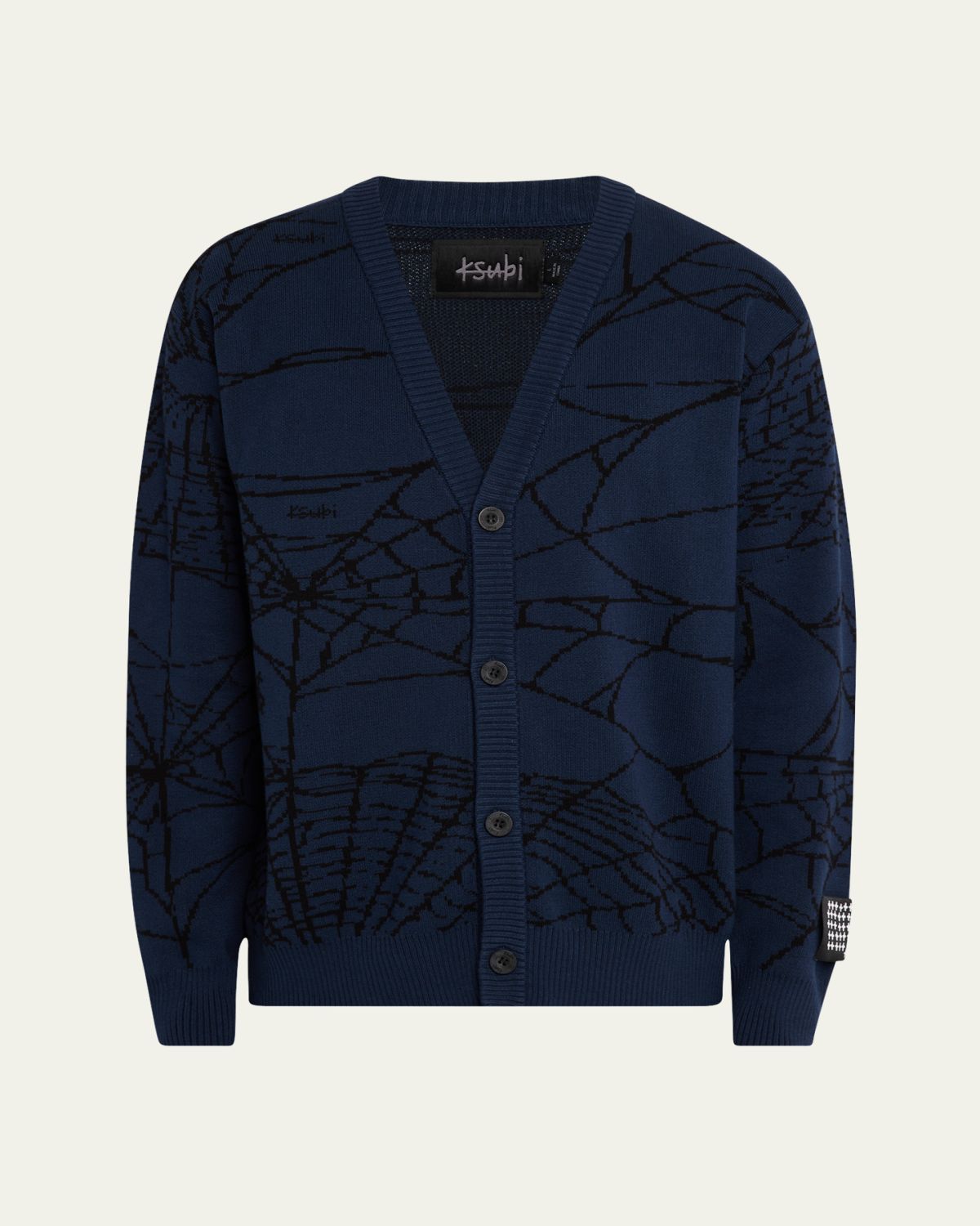 Ksubi Men's Spiderweb Cotton Cardigan - Women's Clothing