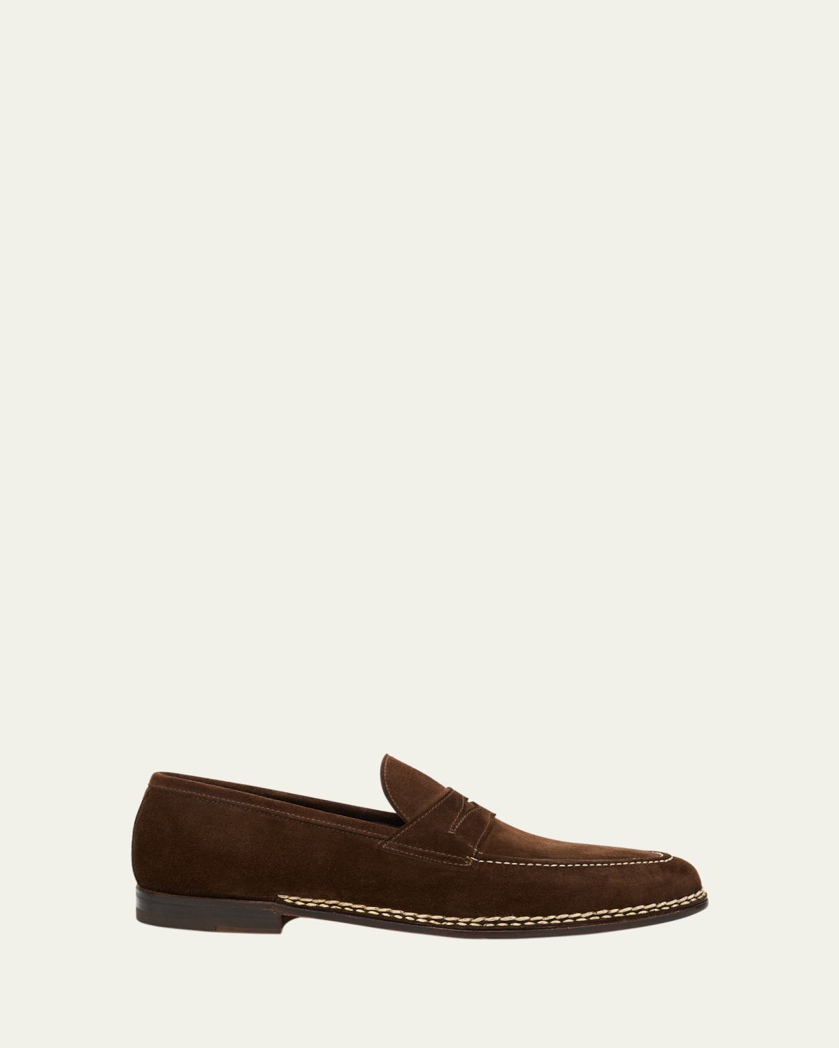 Bontoni Men's Fascinoso Suede Penny Loafers