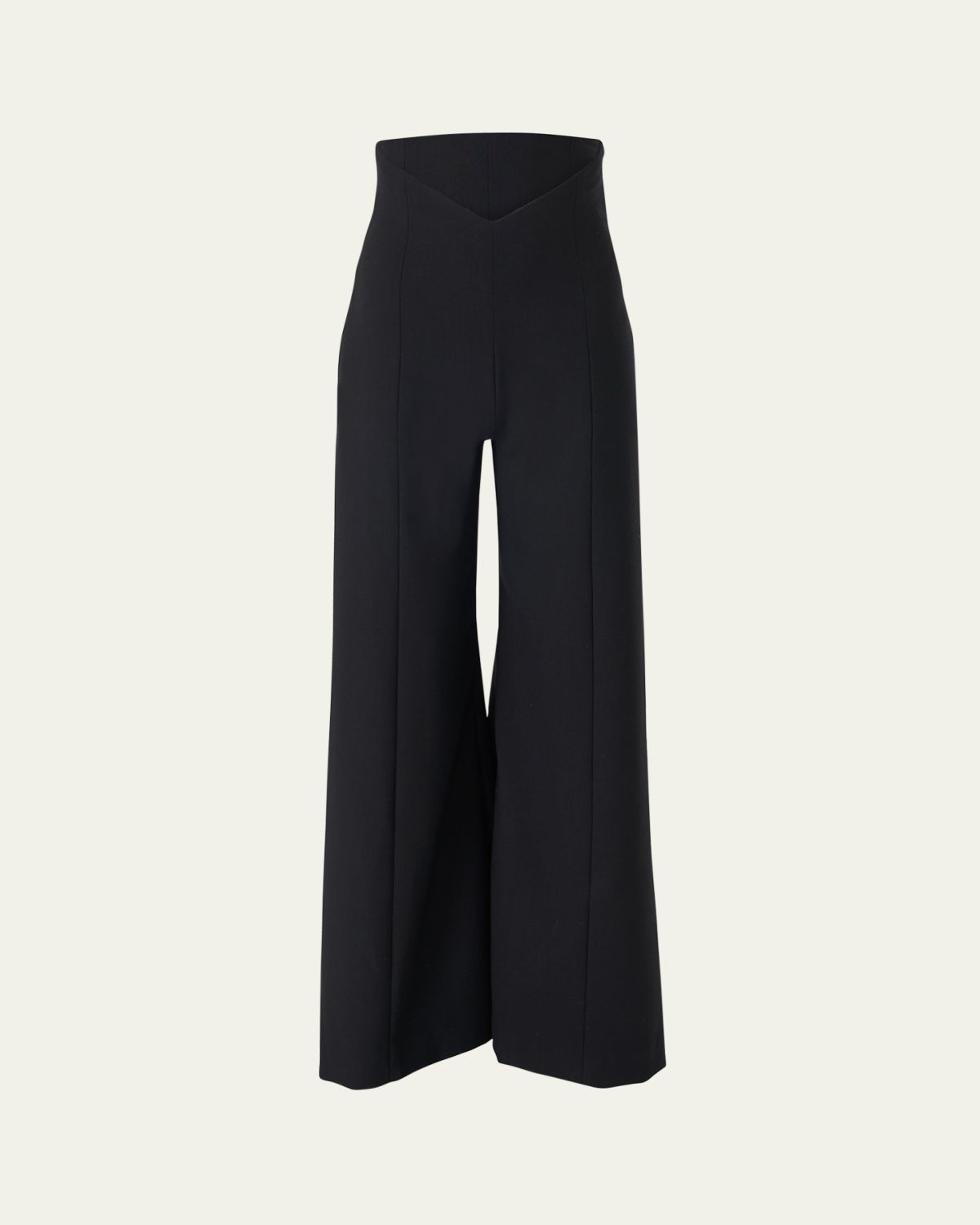 Carolina Herrera V-Waistband Wide-Leg Pants