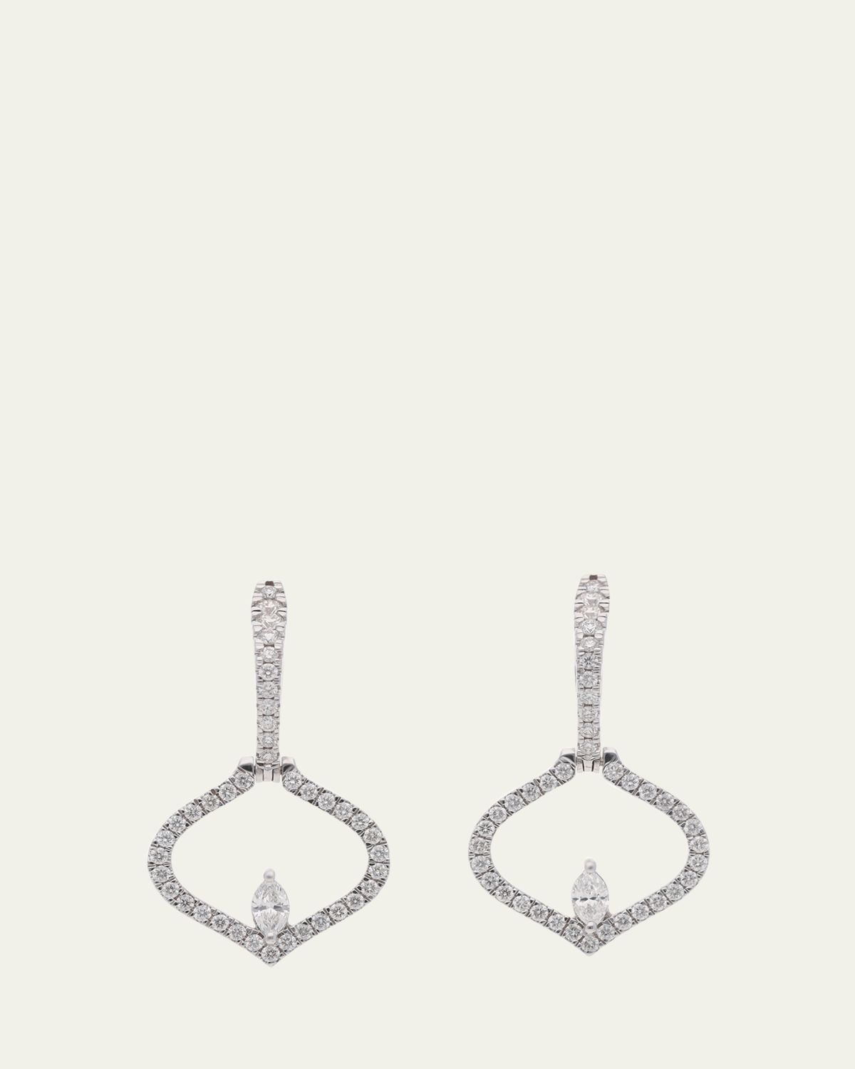 Gyan Jaipur Sarai Diamond Single Motif Earrings