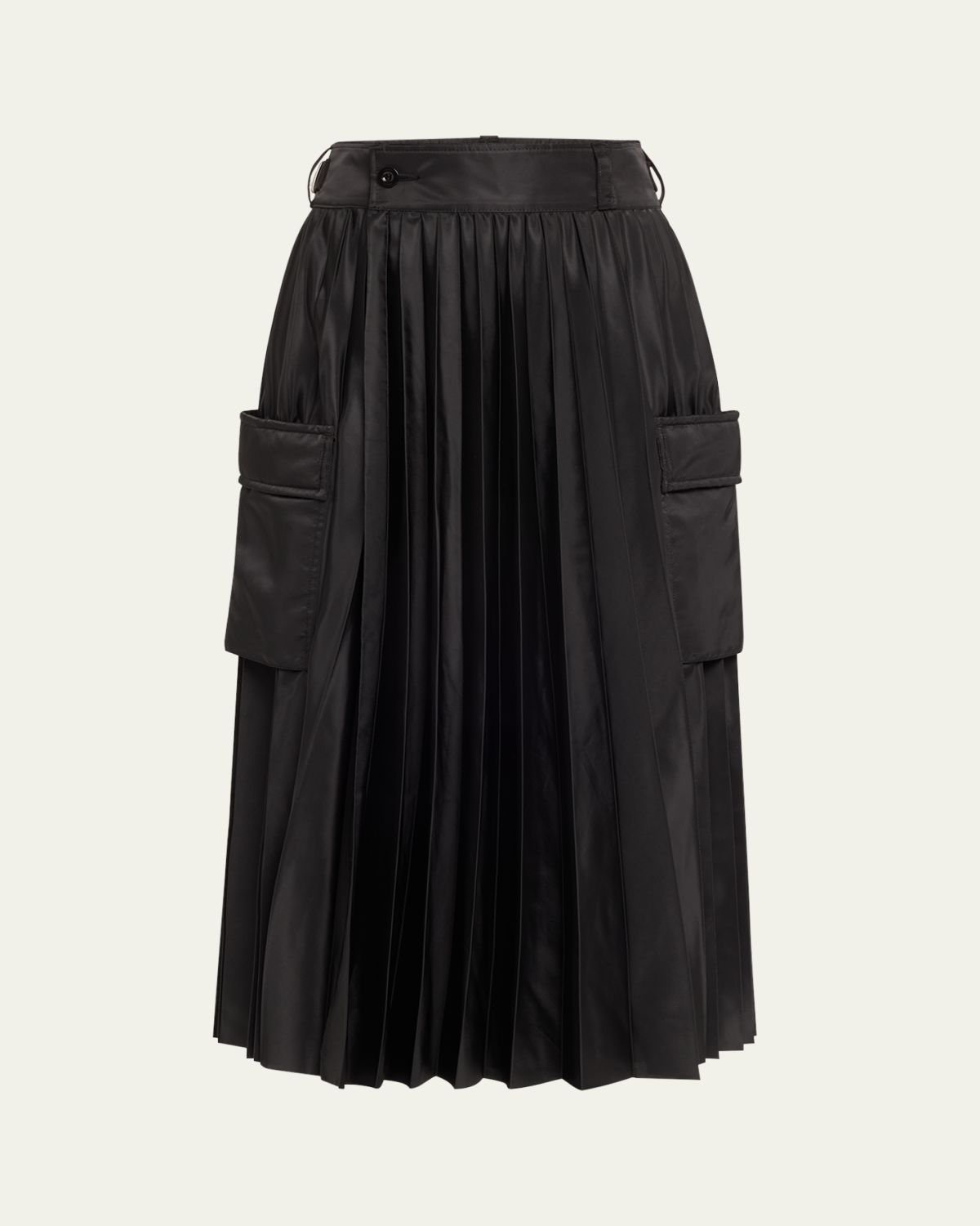 SACAI Nylon Twill Pleated Cargo Skirt