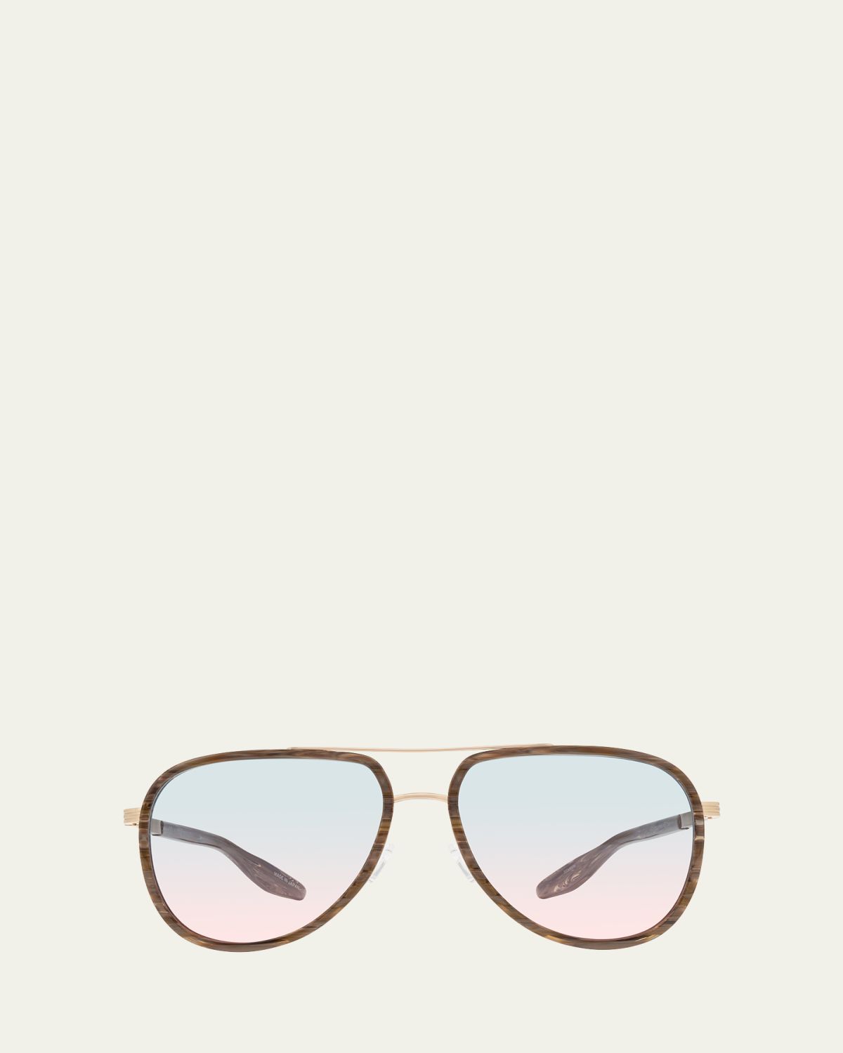 Barton Perreira Men's Cani Zyl and Titanium Aviator Sunglasses