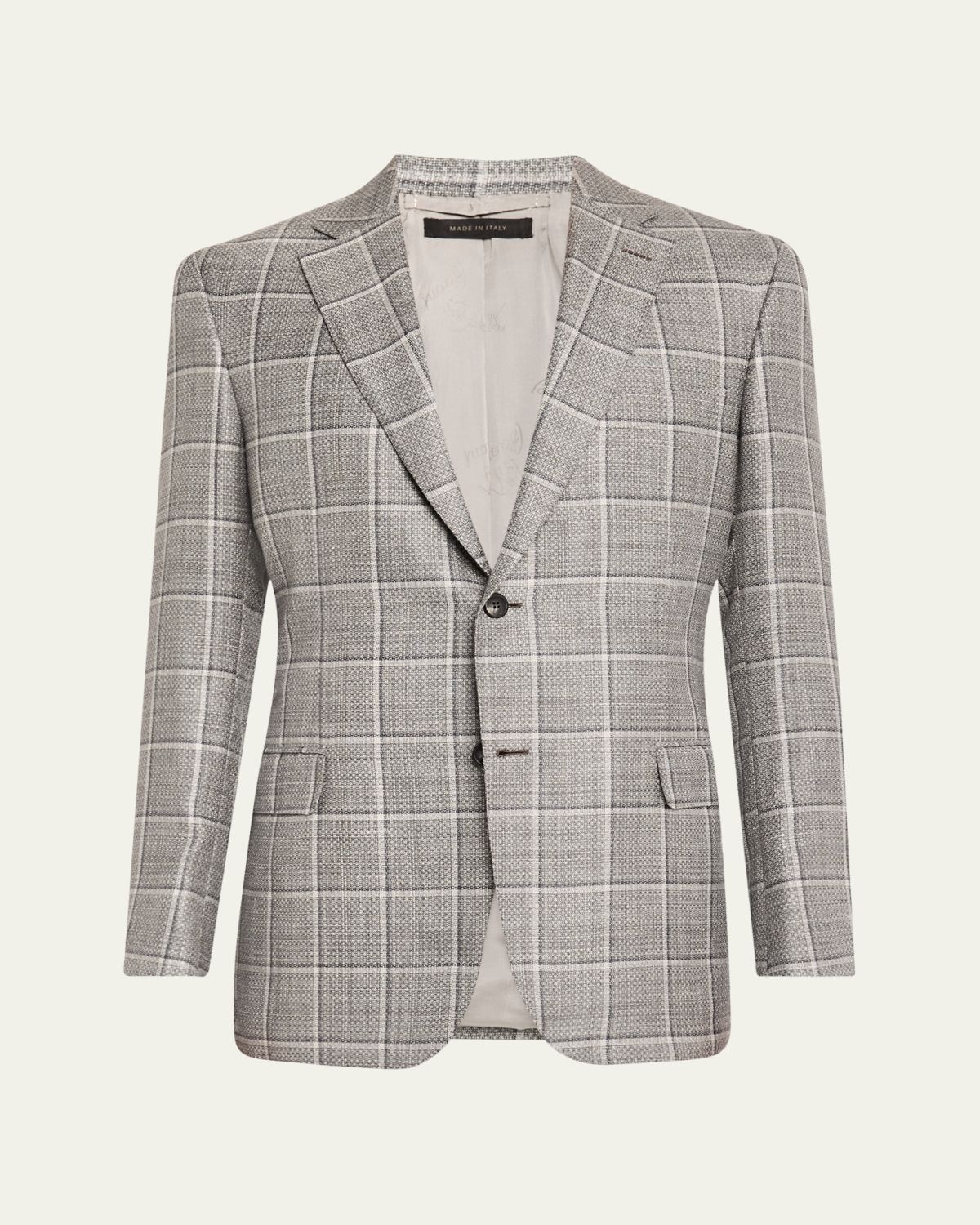 Brioni Men's Cashmere-Blend Plaid Sport Coat
