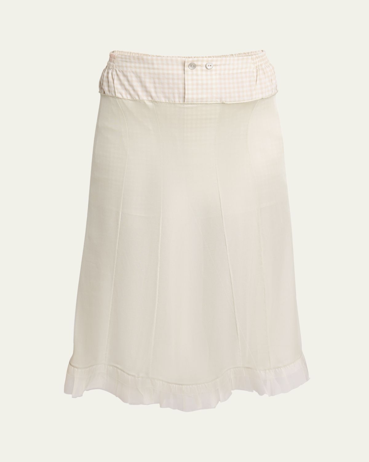 Maison Margiela Check Hybrid Midi Skirt