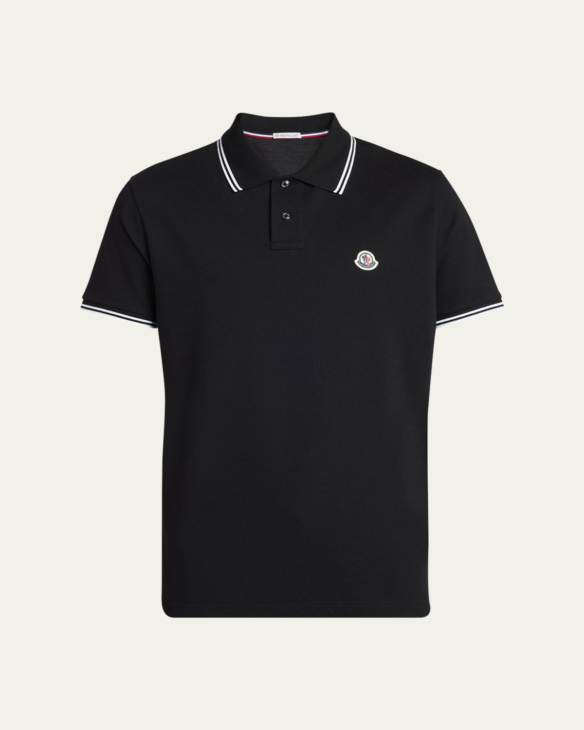 Moncler Men's Pique Logo Patch Polo Shirt | Thumbnail 6 Moncler Men's Pique Logo Patch Polo Shirt | Thumbnail 6