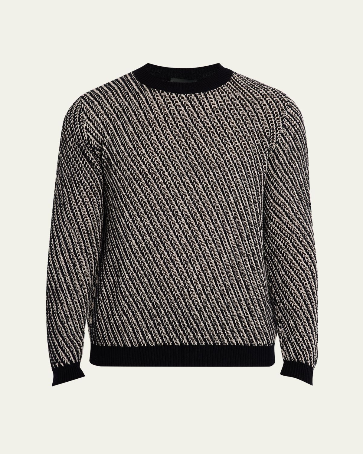 Iris Von Arnim Men's Deary Bicolor Cashmere Crewneck Sweater