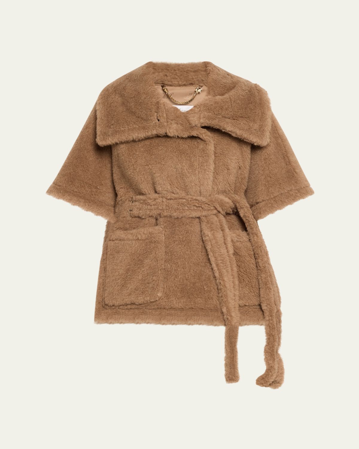 Max Mara Goat & Shearling Dyed Cape