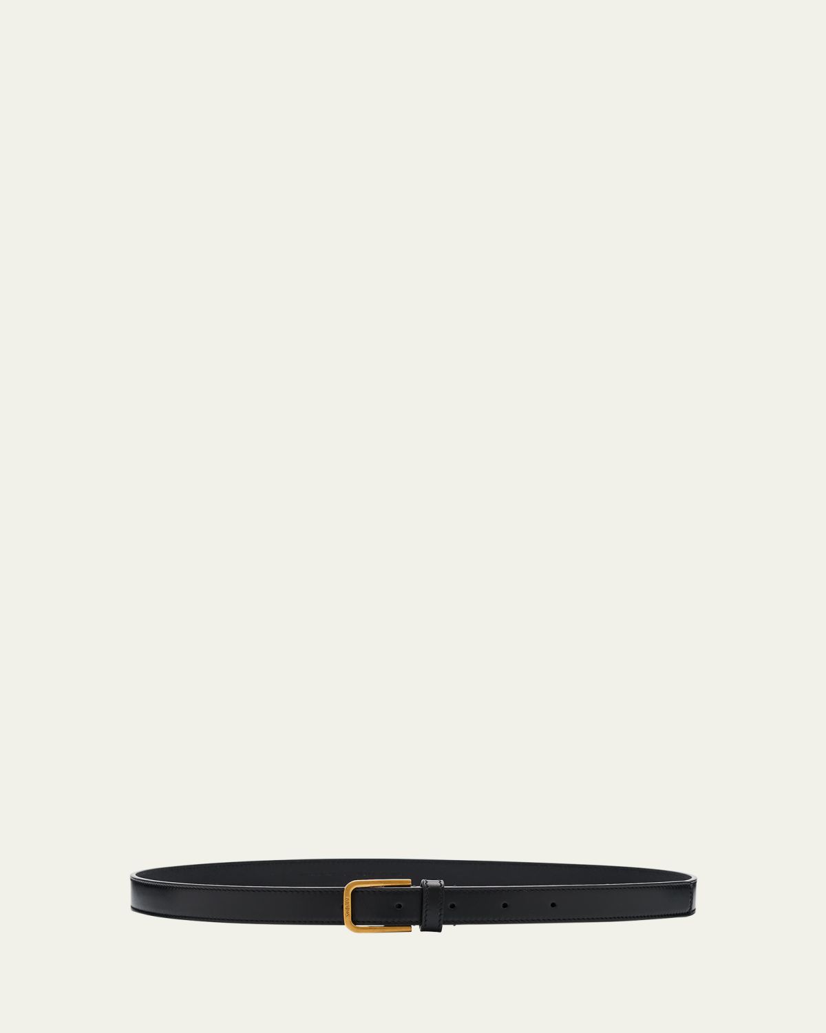 Saint Laurent Men's City Skinny Leather Belt
