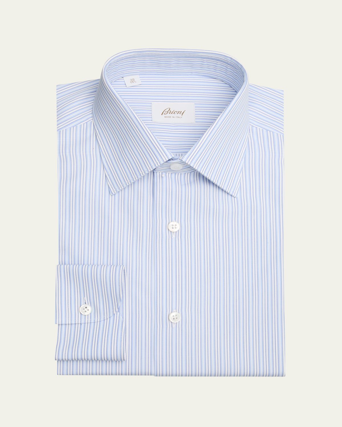 Brioni Men's Cotton Multi-Stripe Dress Shirt