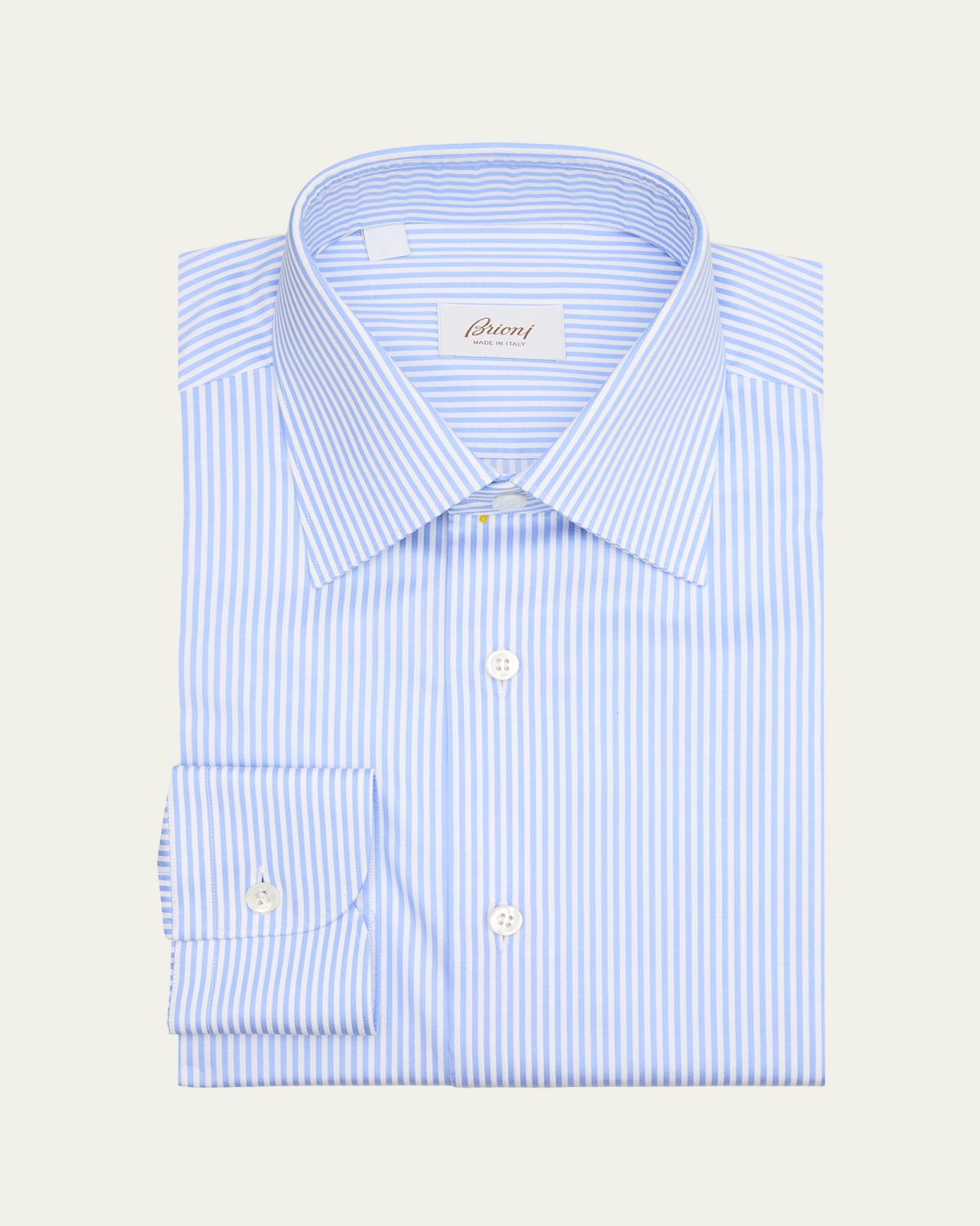 Brioni Men's Cotton Bengal Stripe Dress Shirt