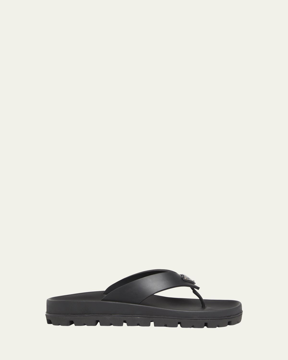 Prada Rubber Thong Slide Sandals