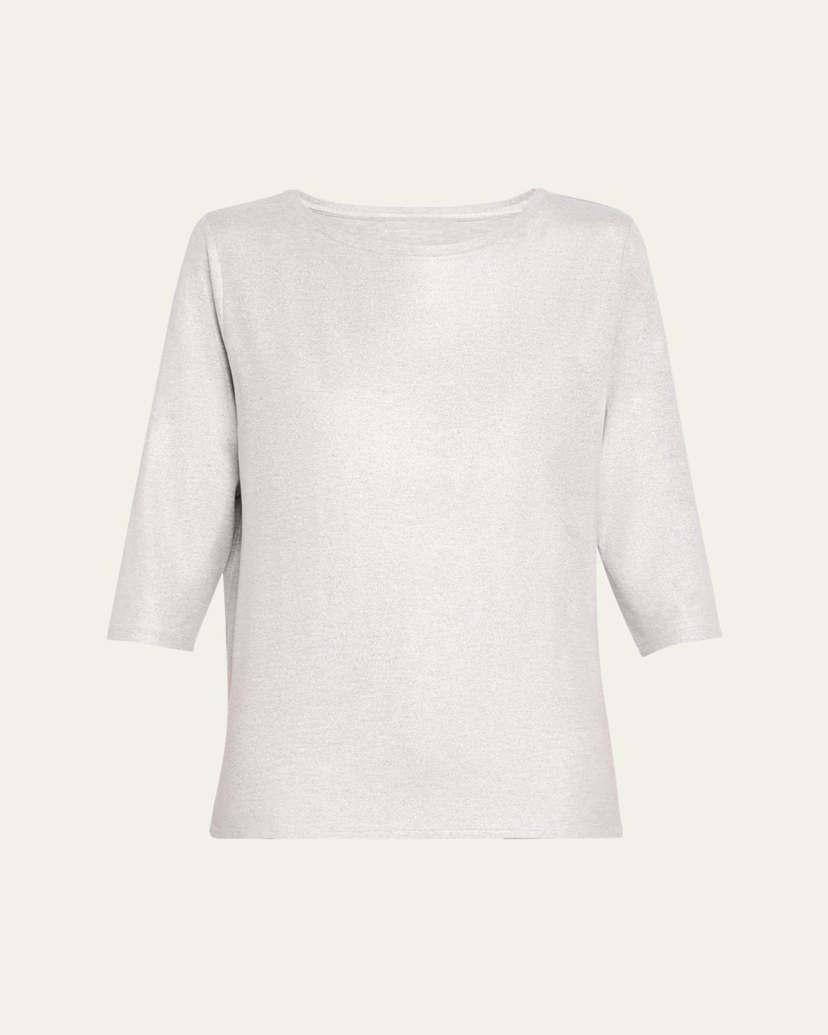 Majestic Filatures Soft Touch 3/4-Sleeve Metallic Jersey T-Shirt