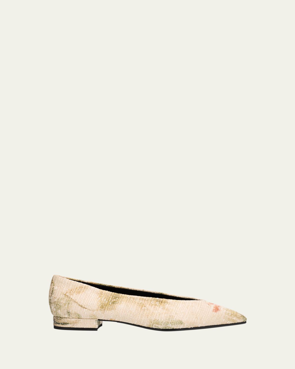 Loro Piana Rebecca Linen Ballerina Flats