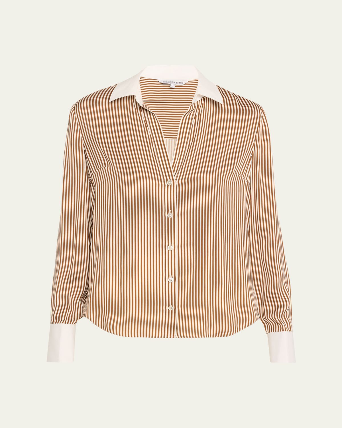 Veronica Beard Amelia Stripe Button-Front Shirt | Thumbnail 6 Veronica Beard Amelia Stripe Button-Front Shirt | Thumbnail 6